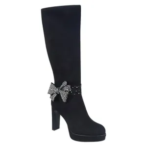 Impo Onneli Bling Stretch Platform Boot with Memory Foam 9.5 9 1 /2 Black NIB