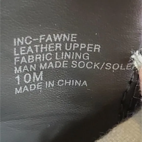 INC Fawne chocolate leather riding boots size 8.5