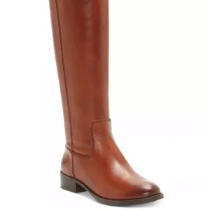 INC FAWNE LEATHER RIDING BOOTS