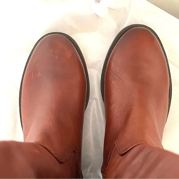 INC Fawne Leather Knee High Riding Boots in Cognac Size 6 NWOB