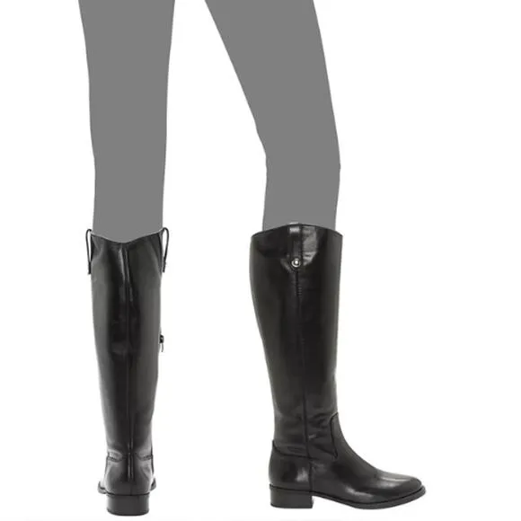 I.N.C. International Concepts Fawne Leather Knee High Boot in Black Size 11