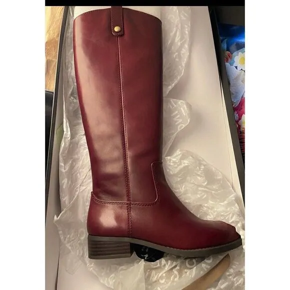 INC INTERNATIONAL CONCEPTS LEATHER WOMENS fawne merlot 6.5