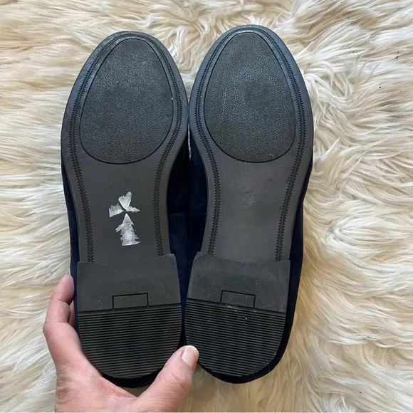 INC International Concepts Navy Blue Velvet &amp; Sequin Skull Graphic Nova Loafers