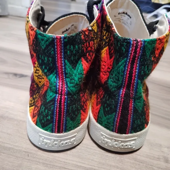 inkkas Aztec storm high top canvas sneakers unisex