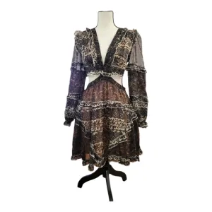 Intricate Pattern Cut Out Lace Up Back Mini Dress by L'Atiste by Amy