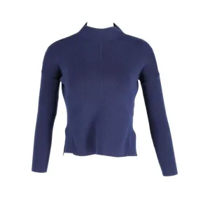 Iris &amp; Ink Turtleneck Sweater in Navy Blue Viscose