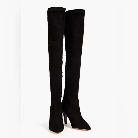 IRO PARIS “Babel” Thigh High Over Knee Stretch Suede Heel Boots Size 37 6.5