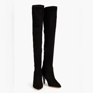 IRO PARIS “Babel” Thigh High Over Knee Stretch Suede Heel Boots Size 37 6.5