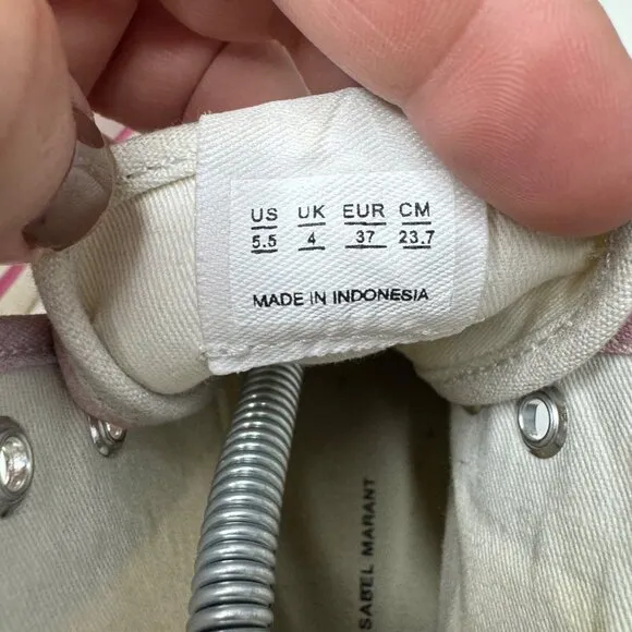ISABEL MARANT benkeen canvas high top sneakers size 5.5