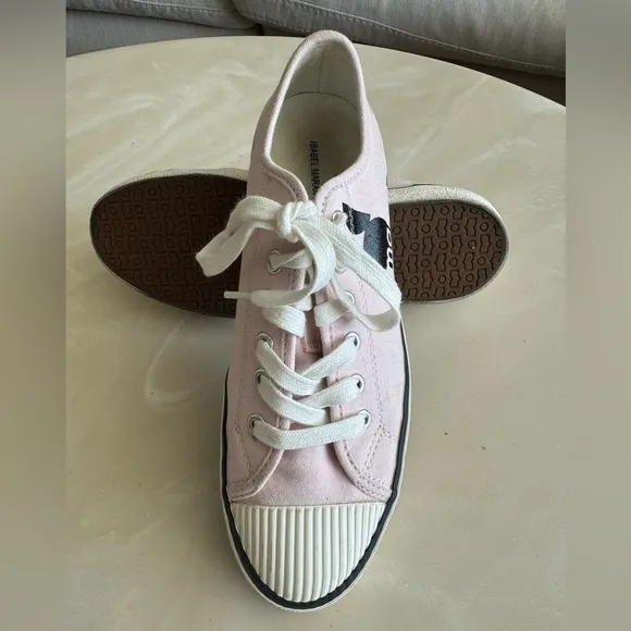 Isabel Marant BINKOO LOW TOP SNEAKERS PINK CANVAS
