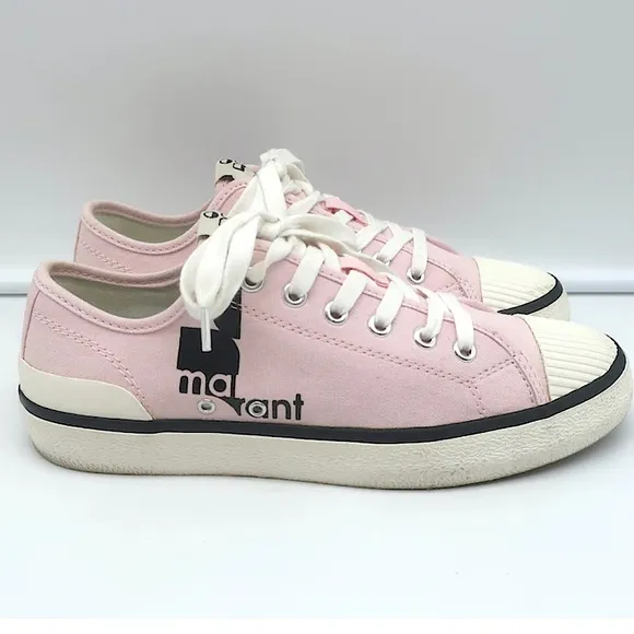 Isabel Marant BINKOO LOW TOP SNEAKERS PINK CANVAS