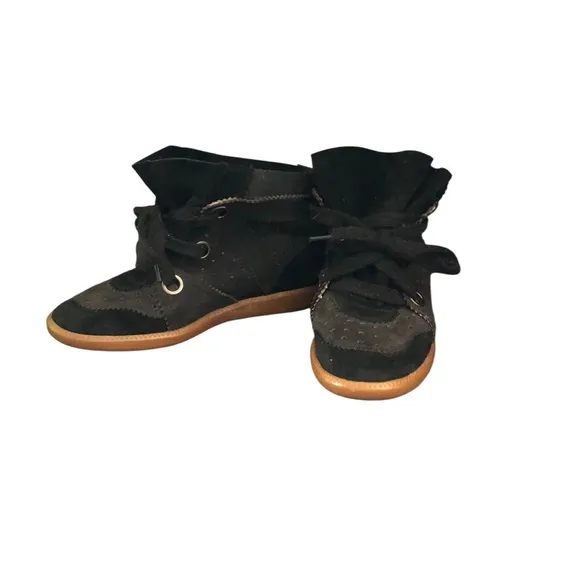 Isabel Marant Black and Brown Sneakers with Suede Finish