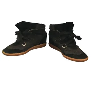 Isabel Marant Black and Brown Sneakers with Suede Finish