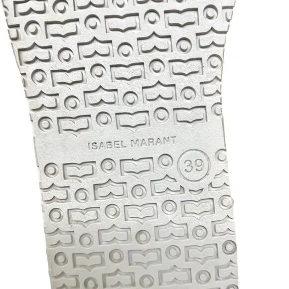 Isabel Marant Tae Flip Flop Sandals in White/Blue Size 39