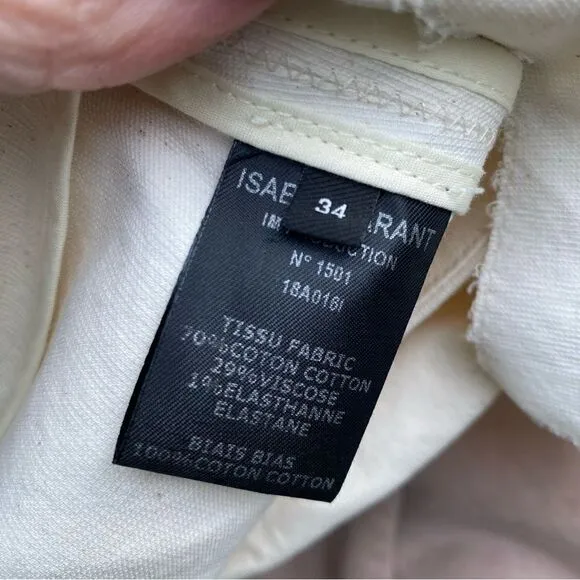 Isabel Marant Lefly Side-Frill Cotton Mini Skirt size 0