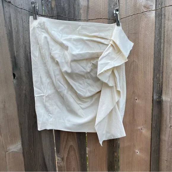 Isabel Marant Lefly Side-Frill Cotton Mini Skirt size 0