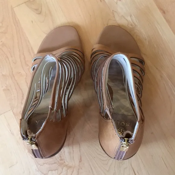 ISOLA | Strappy Leather Block Heel Bootie Sandals