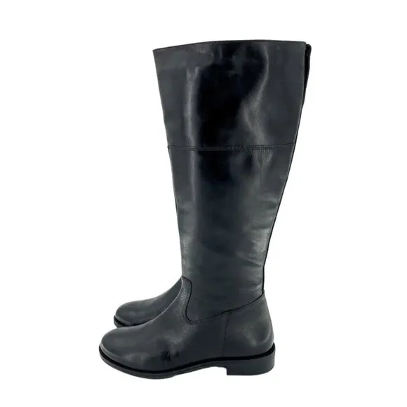 Italian Shoemakers Lara Riding Boots Black Leather Tall Boot SZ 7.5 NEW