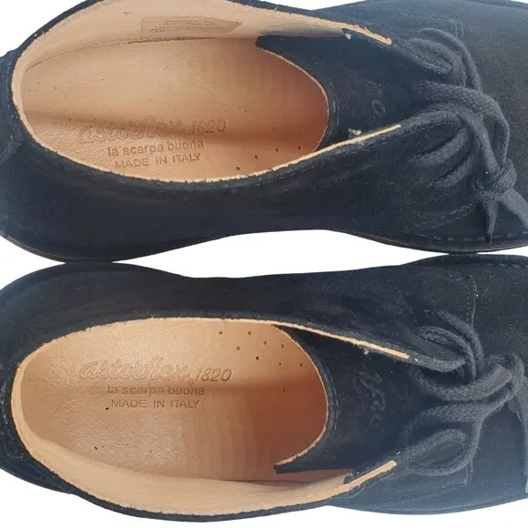 Italy Astorflex Greenflex Desert Men's size 11 Black Suede Chukka Boots 44