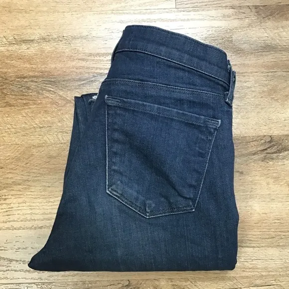 J Brand Jeans Size 26 Super Skinny Leg Stretch Fabric Fray Hem Serpentine Blue