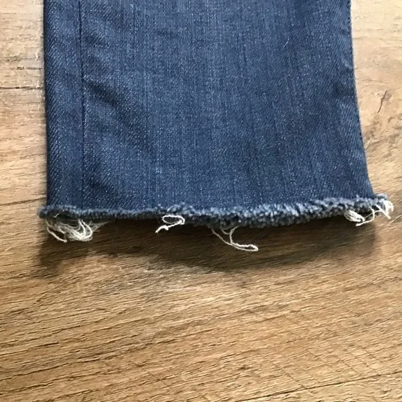 J Brand Jeans Size 26 Super Skinny Leg Stretch Fabric Fray Hem Serpentine Blue