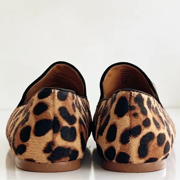 J. Crew Leopard Calf Hair Loafers Women's Animal Print Flats Size 7.5