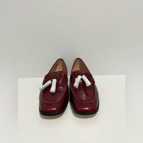 J. Crew Maison tassel loafers in Italian leather Rich Burgandy NWOB size 9