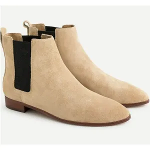 J. Crew Pull on Chelsea Boots in Desert Sand Suede Tan Women's Size 11
