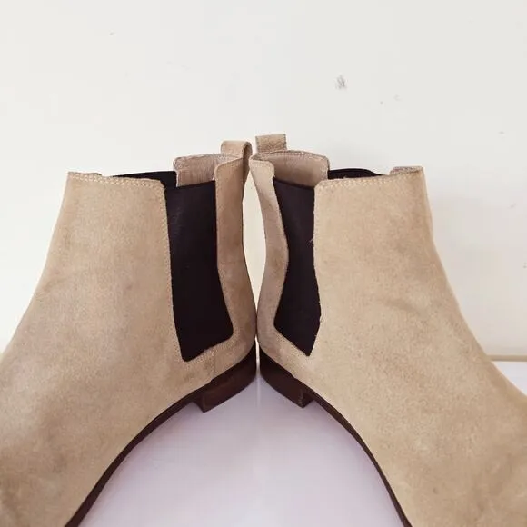 J. Crew Pull on Chelsea Boots in Desert Sand Suede Tan Women's Size 11