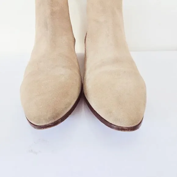 J. Crew Pull on Chelsea Boots in Desert Sand Suede Tan Women's Size 11