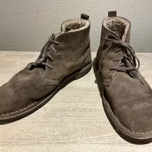 J. Crew Suede Shearling Lined MacAlister Chukka Desert Boots Size 13 Anchor Gray