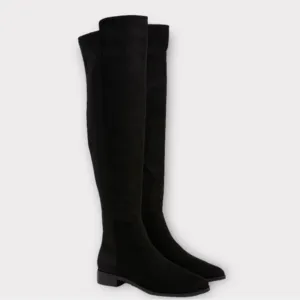 J. Crew Sueded knee-high boots with stretch in black size 8.5