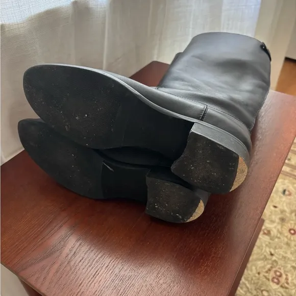 J. Crew Tall Black Leather Riding Boots