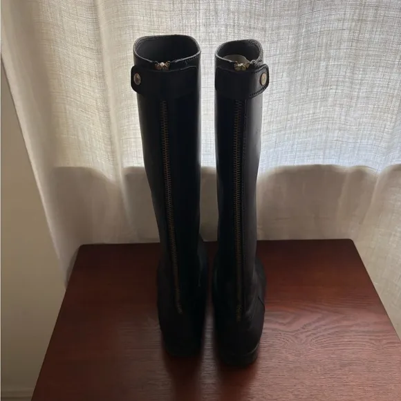 J. Crew Tall Black Leather Riding Boots