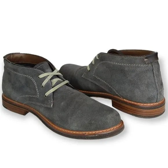 J. Murphy Desert Chukka Boots Size 9M Grey Blue Suede Leather Preppy Academia