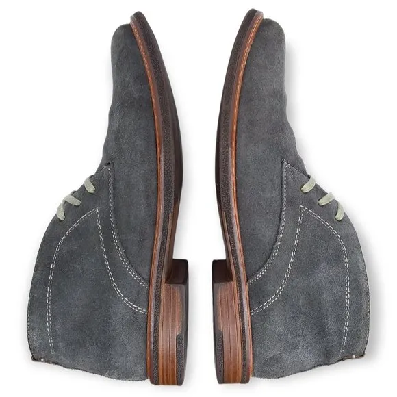 J. Murphy Desert Chukka Boots Size 9M Grey Blue Suede Leather Preppy Academia