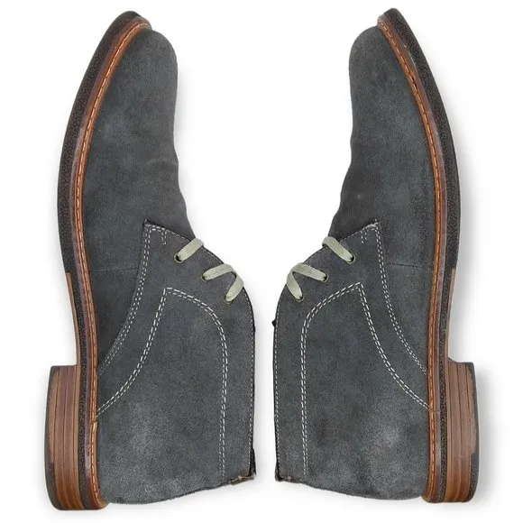 J. Murphy Desert Chukka Boots Size 9M Grey Blue Suede Leather Preppy Academia