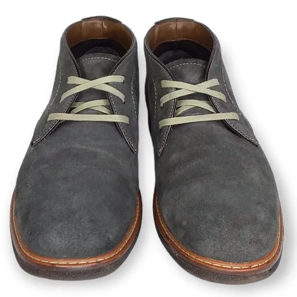 J. Murphy Desert Chukka Boots Size 9M Grey Blue Suede Leather Preppy Academia