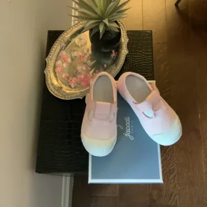 Jacadi Paris Canvas Toddler Sneakers, Rose (Pink), Size: 24 NIB