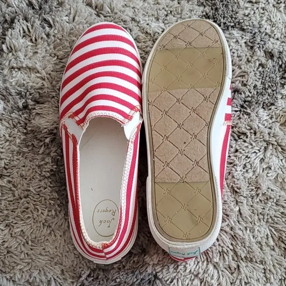 Jack Rogers Jane Slip On Stripe Sneakers Size 9.5