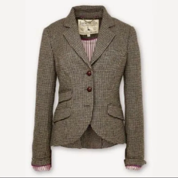 Jack Wills Lambswool Blazer with Pinstriped Lining