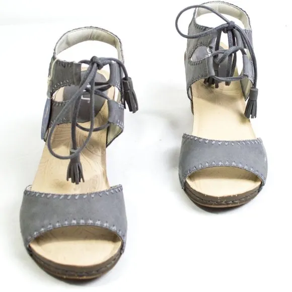 Jambu Morocco Heeled Nubuck Leather Lacing Sandal 9M