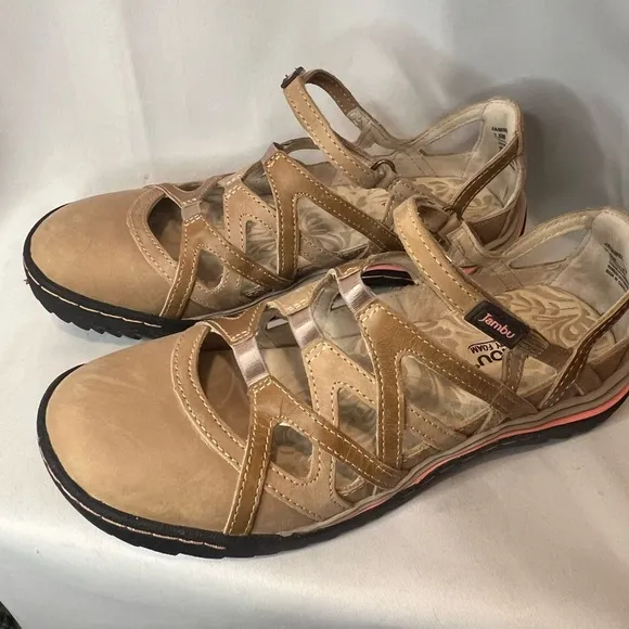 Jambu Tangerine  Leather Sandals 7.5