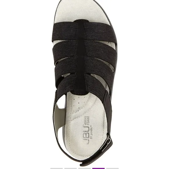 👣JBU ,🇺🇲by JAMBU Black Morgan Strappy Sandals