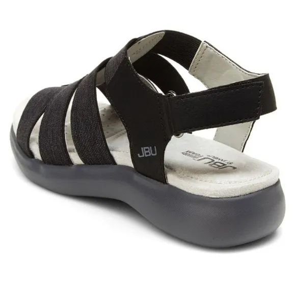 👣JBU ,🇺🇲by JAMBU Black Morgan Strappy Sandals