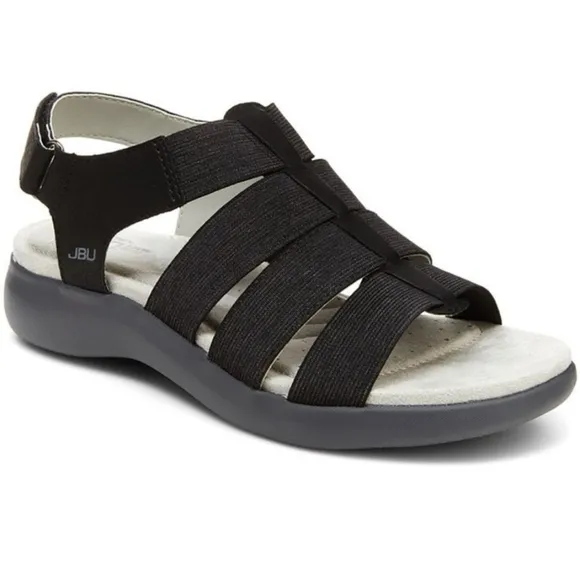 👣JBU ,🇺🇲by JAMBU Black Morgan Strappy Sandals