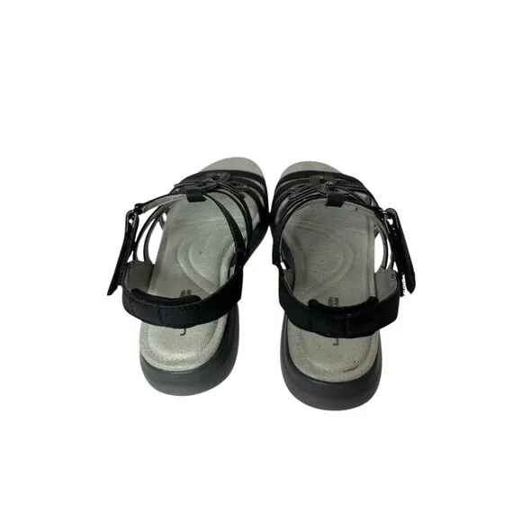 JBU By Jambu Lesley  Women's 7.5M Black Shimmer Strappy Sandals With Embellished