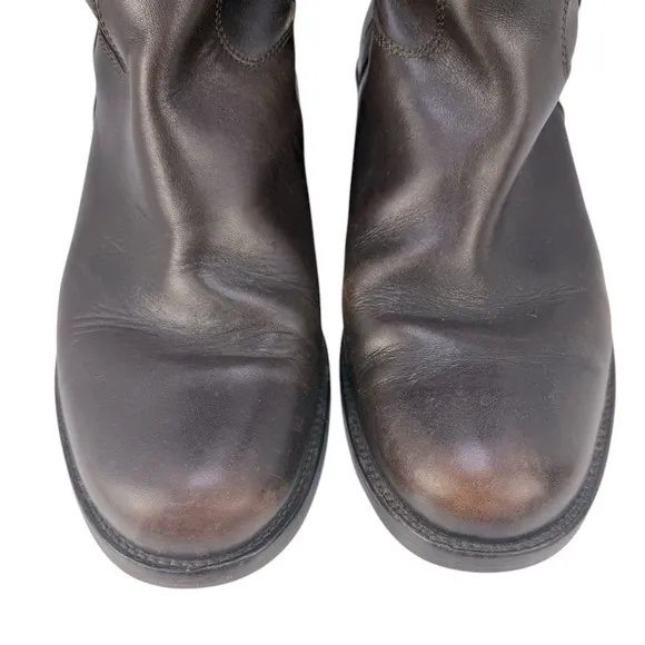 J.Crew Leather Riding Knee High Boots Brown Size 9