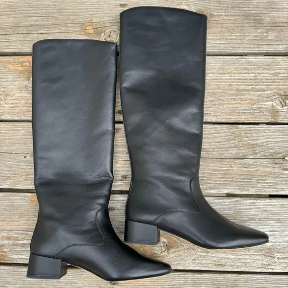 J.crew Roxie knee-high boots in leather BA737 Size 5.5