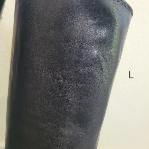 J.Crew Women's Black Leather Knee High  Riding Boots with Buckle